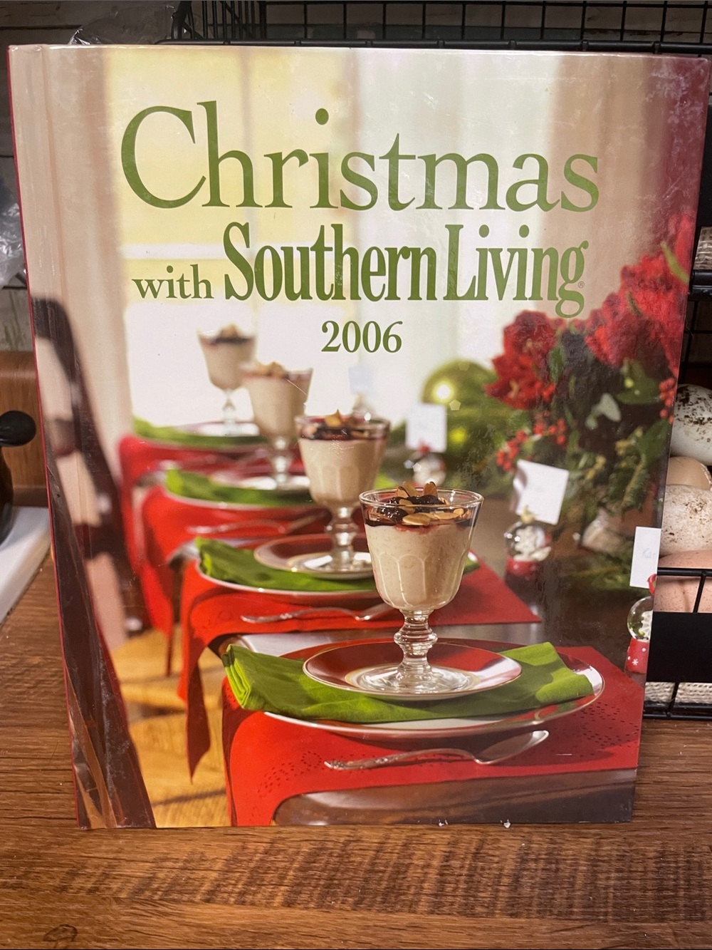 Southern Living Holiday Cookbook - Red & Green Table Setting